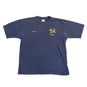 South Africa Springbooks Nike Gray Tag Blue T-Shirt Youth XL Adult Small Vintage
